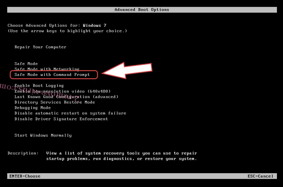 Remove FUTM ransomware - boot options