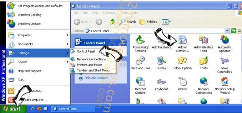 Remove Yourmapsnow.com from Windows XP