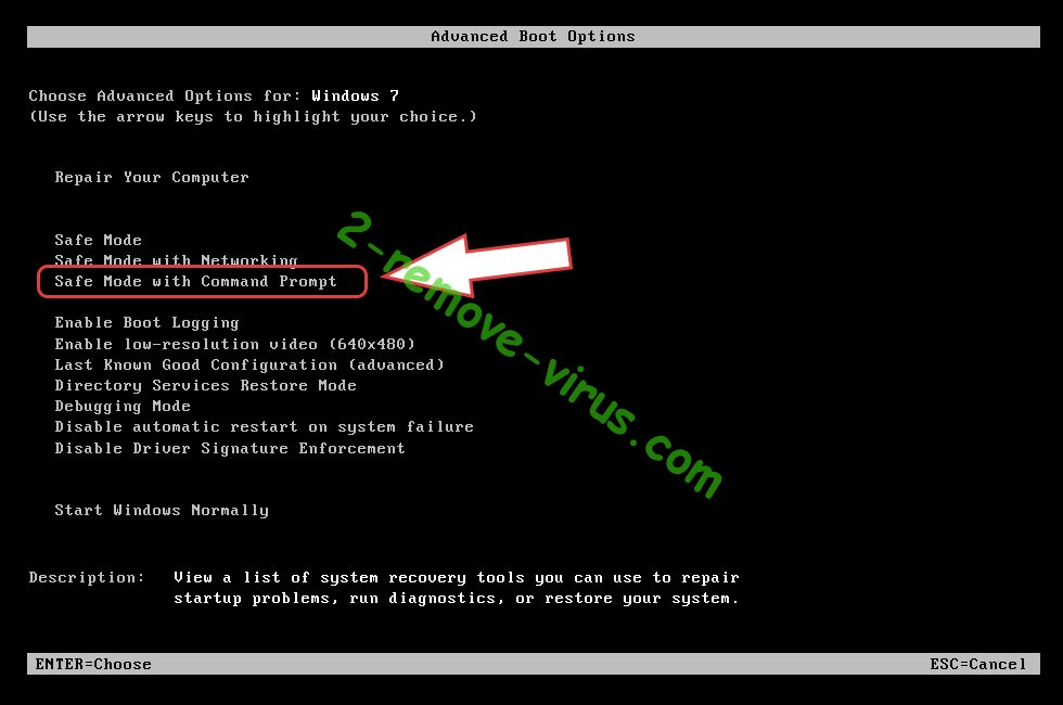 Remove Supprimer Tcvp le virus de fichier - Tcvp suppression du rançongiciel - boot options