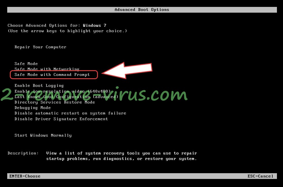 Remove TurkStatik ransomware - boot options