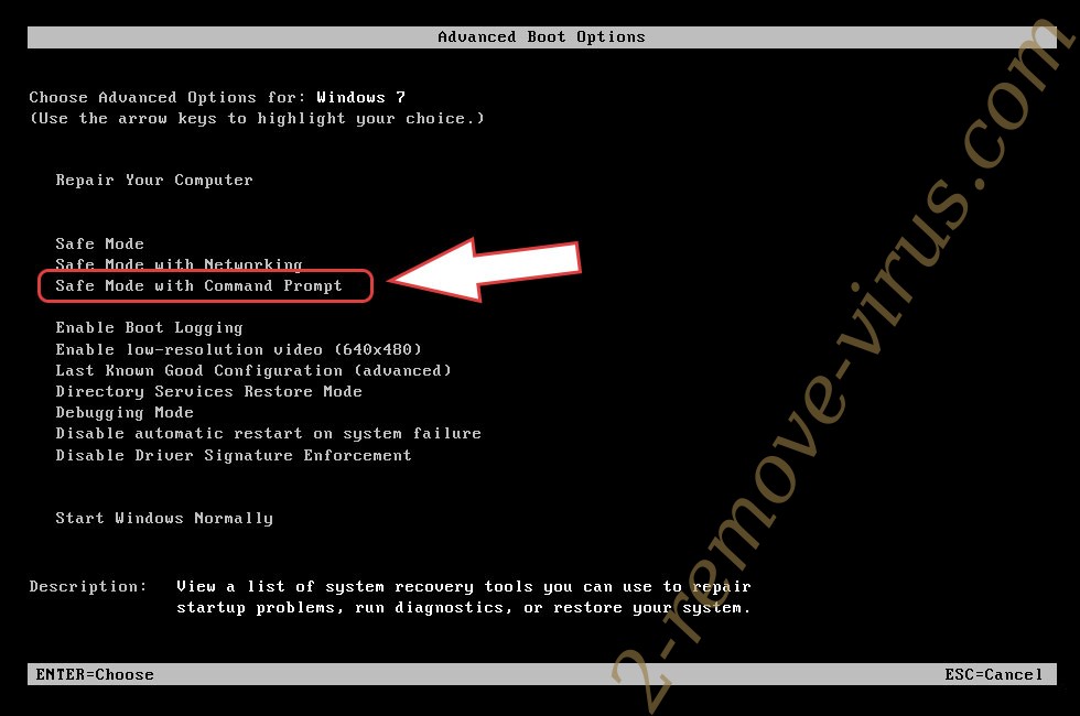 Remove .MT88 extension ransomware - boot options