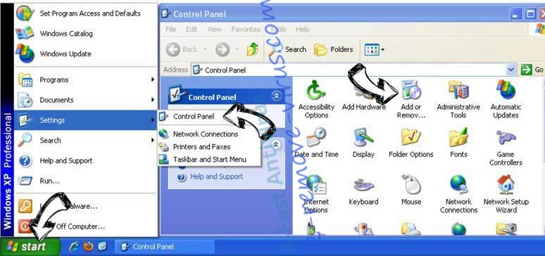 Remove Find.rockettab.com from Windows XP