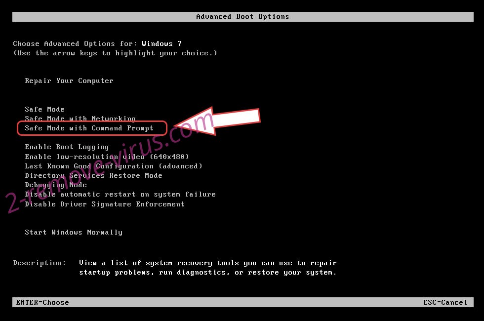 Remove Verwijderen The Cursed Murderer ransomware - boot options