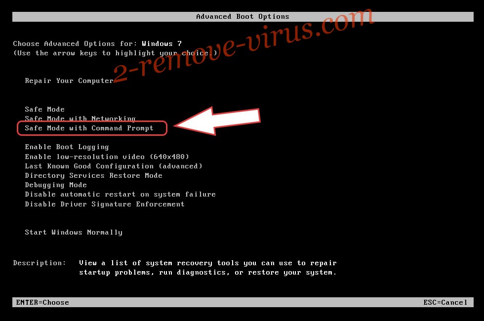 Remove Mallox ransomware - boot options