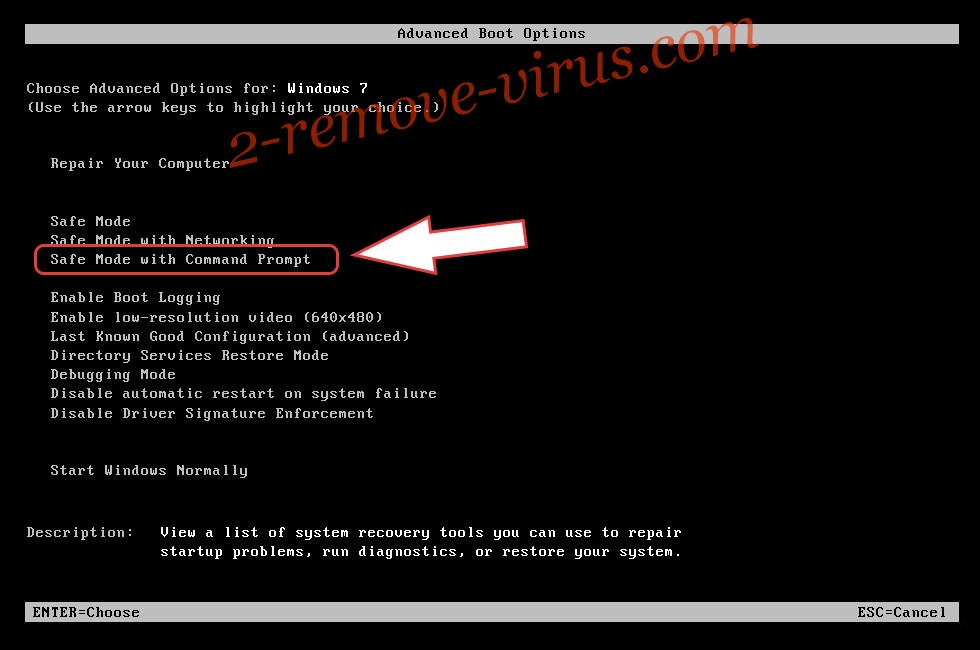 Remove NoValid Ransomware - boot options