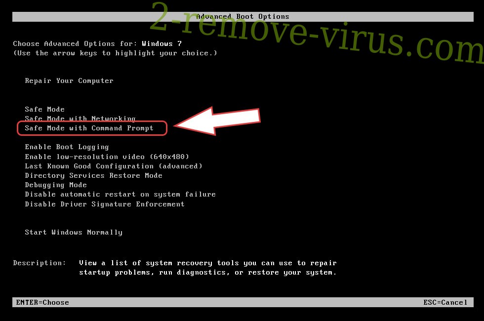 Remove .Nobu file Ransomware - boot options