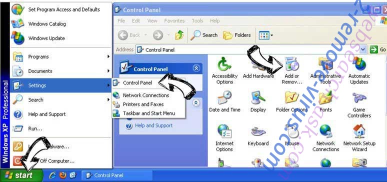 Remove search.conduit.com from Windows XP