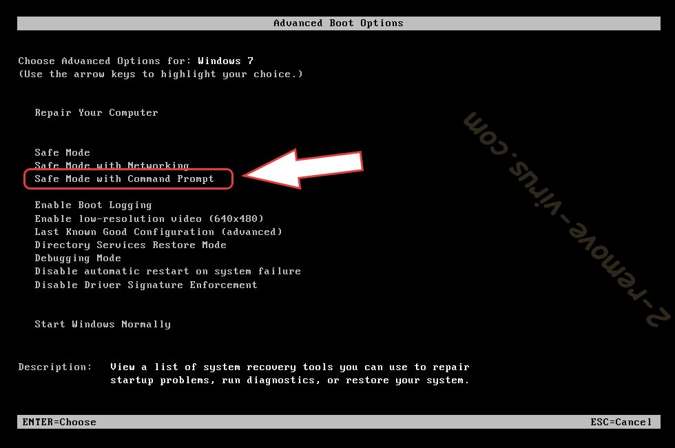 Remove Moloch ransomware - boot options
