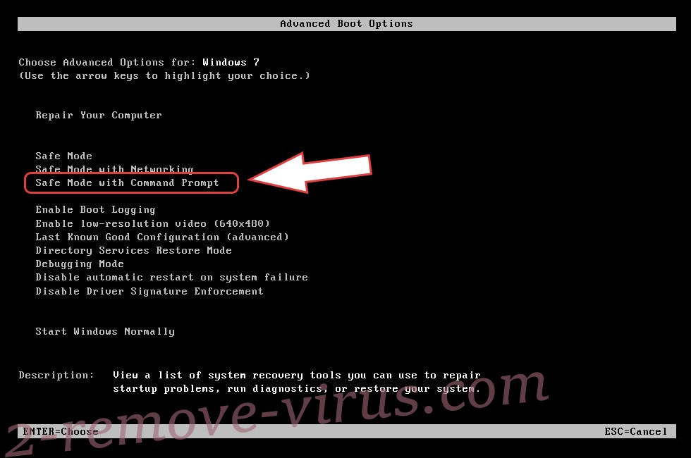 Remove Qmam4 Ransomware - boot options