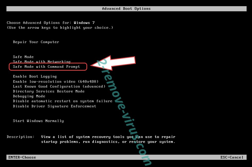 Remove Restore19 ransomware - boot options