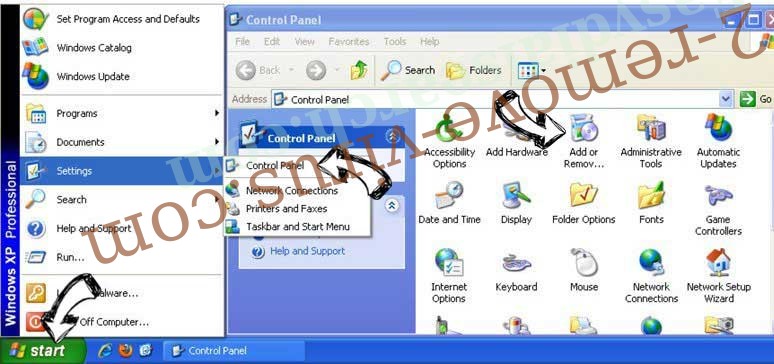 Remove Hyourtransitinfonowpop.com from Windows XP