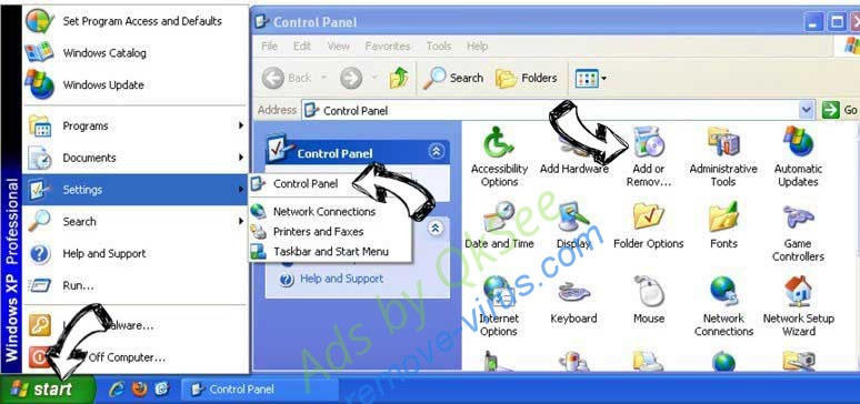 Remove Ads by QkSee from Windows XP