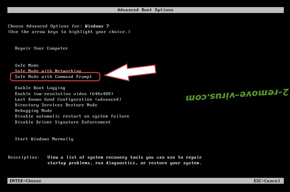 Remove NEMTY REVENUE 3.1 ransomware - boot options