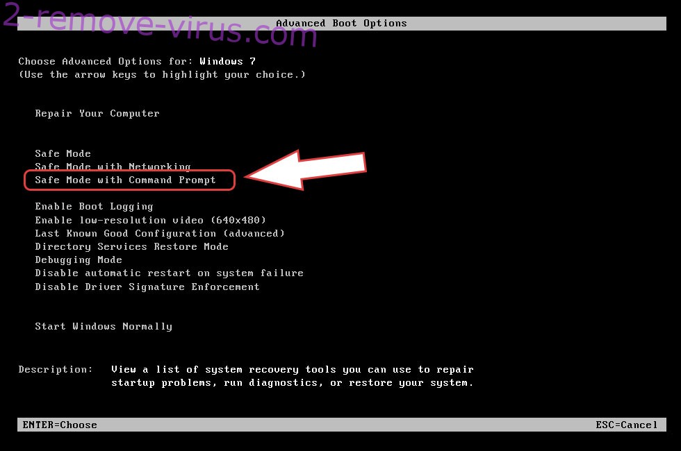 Remove .Udla ransomware Virus - boot options