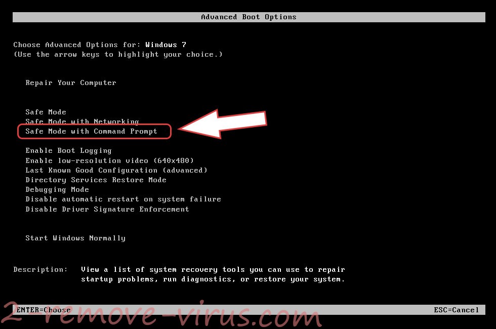 Remove Greed ransomware - boot options