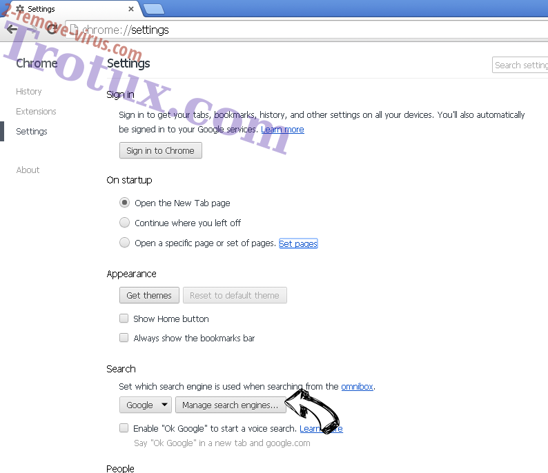 Web Bar toolbar Chrome extensions disable