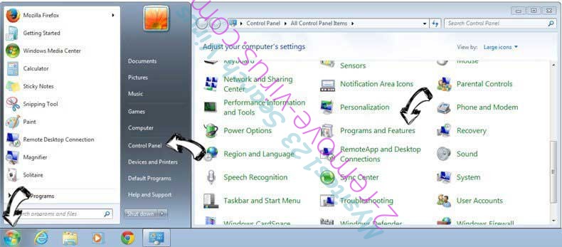 Uninstall CouponXplorer Toolbar from Windows 7