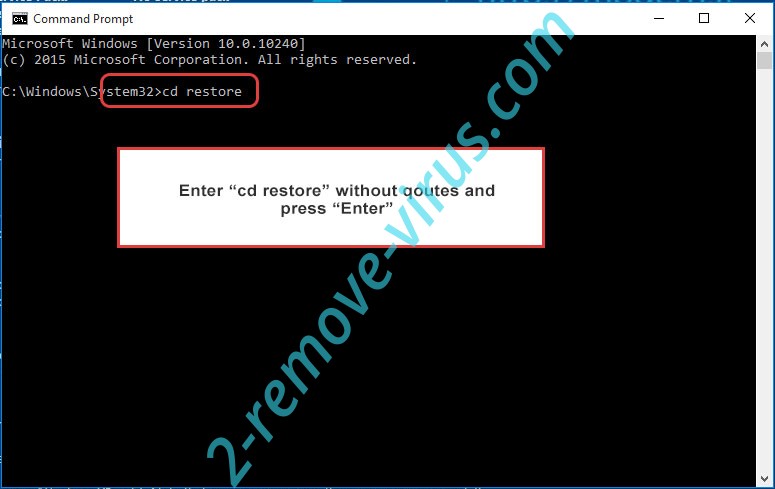 Uninstall Entfernen Lockerxxs ransomware - command prompt restore