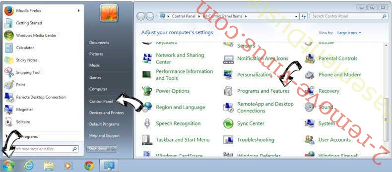 Uninstall Search.lilo.org from Windows 7