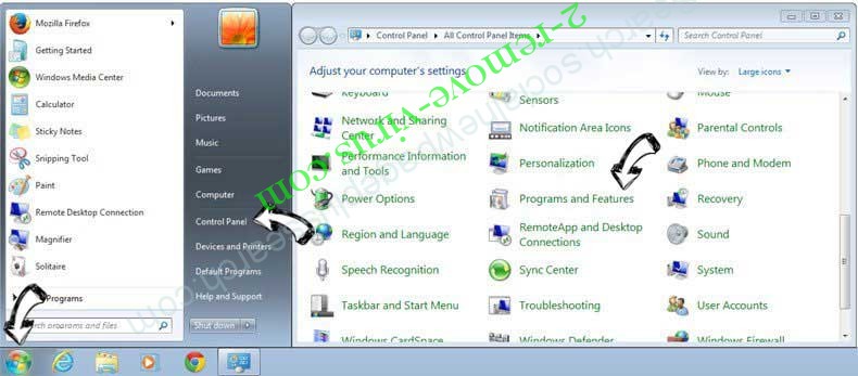 Uninstall IWinstore Toolbar from Windows 7