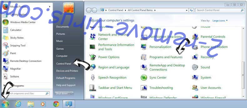 Uninstall Pegasus Spyware Activated Scam from Windows 7