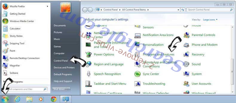 Uninstall SocialNewPage from Windows 7