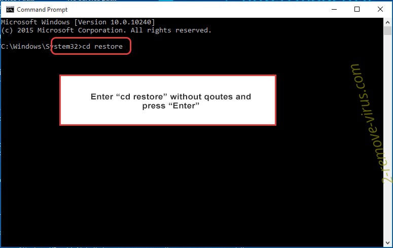 Uninstall Themida Trojan - command prompt restore