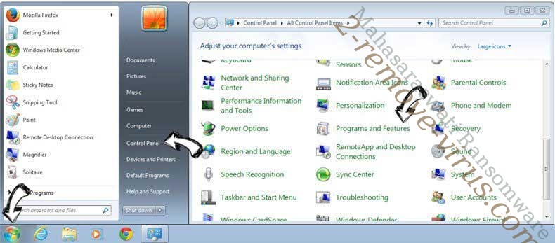 Uninstall Mahasaraswati Ransomware from Windows 7