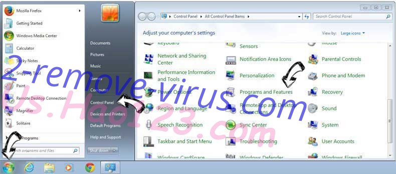 Uninstall CryptoShocker from Windows 7