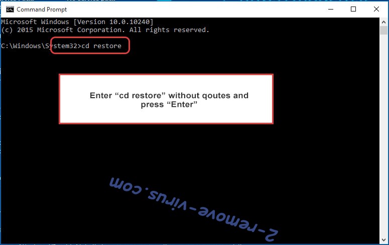 Uninstall MIIS ransomware virus - command prompt restore