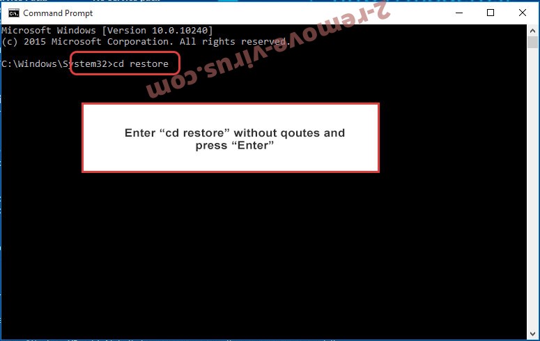 Uninstall .Thanos Ransomware - command prompt restore