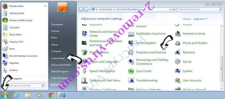 Uninstall Search.heasyphotoeditpro.com from Windows 7