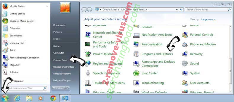 Uninstall Microsoft System Security Alert Scam from Windows 7