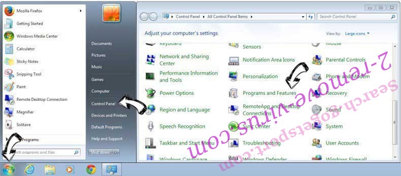 Uninstall Hao549.com from Windows 7