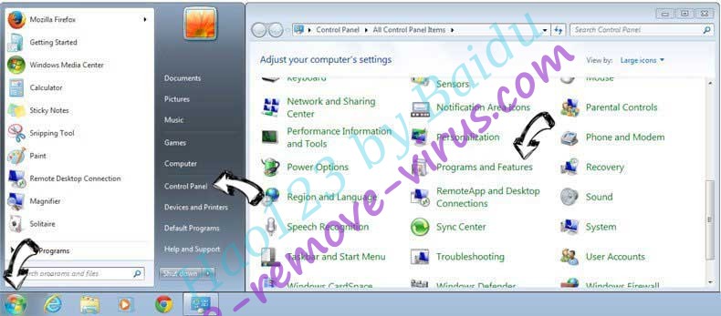 Uninstall FileShareFanatic Toolbar from Windows 7