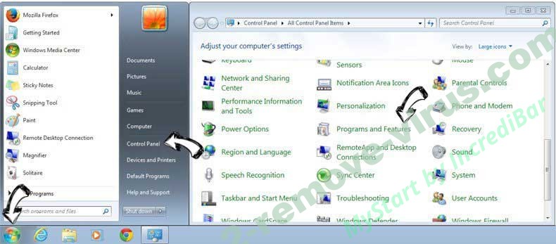 Uninstall Safe Finder from Windows 7