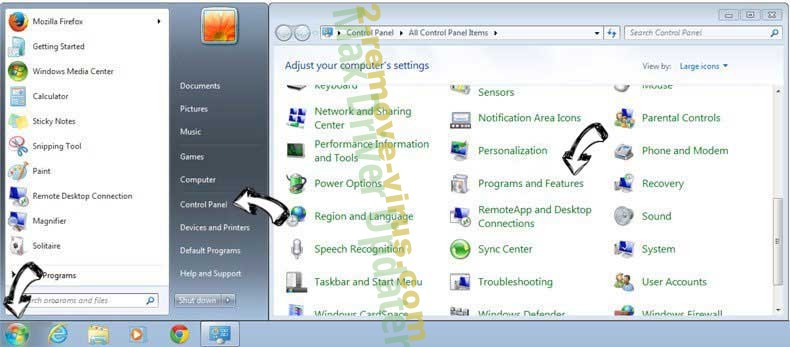 Uninstall Auratab Hijacker from Windows 7