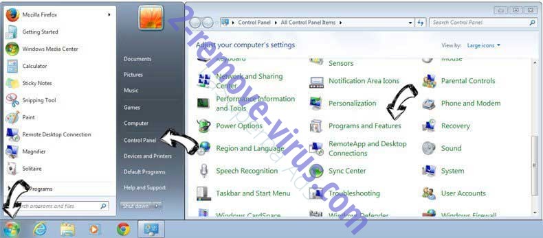 Uninstall Recipes By inMind New Tab from Windows 7