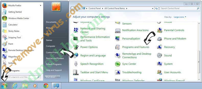 Uninstall Foxstart from Windows 7