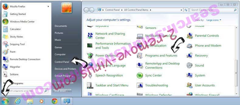 Uninstall Mobisearch.co from Windows 7