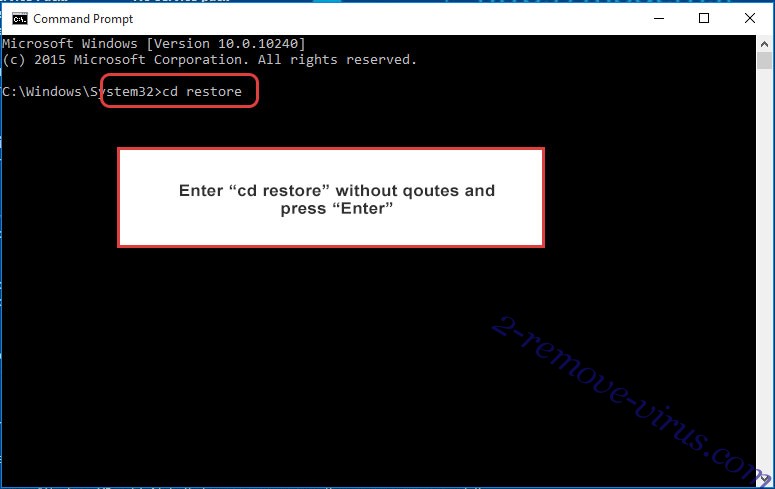 Uninstall Retirer Csrss.exe trojan - command prompt restore