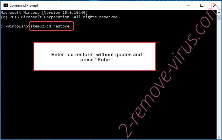 Uninstall Cyberpunk ransomware - command prompt restore
