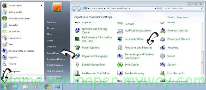 Uninstall MyFashionTab Toolbar from Windows 7