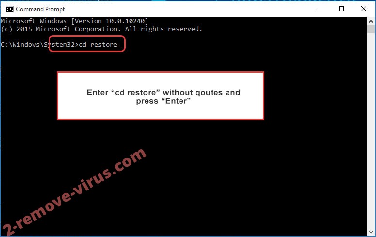 Uninstall FileIce File Virus - command prompt restore