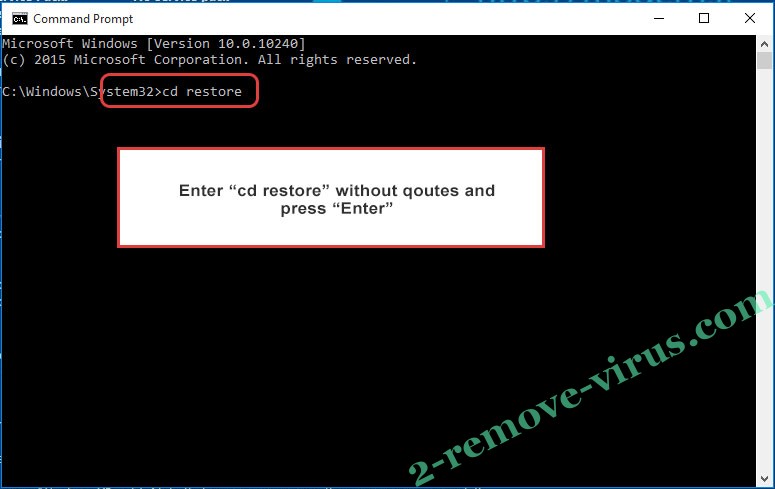 Uninstall Versiegelt - command prompt restore