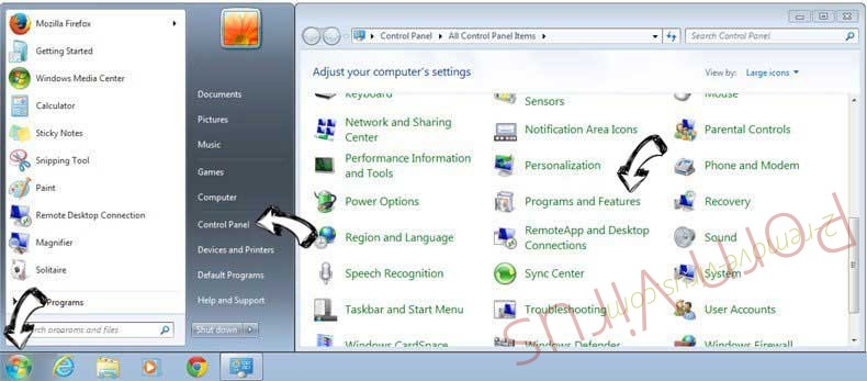 Uninstall Asiastarter.com from Windows 7