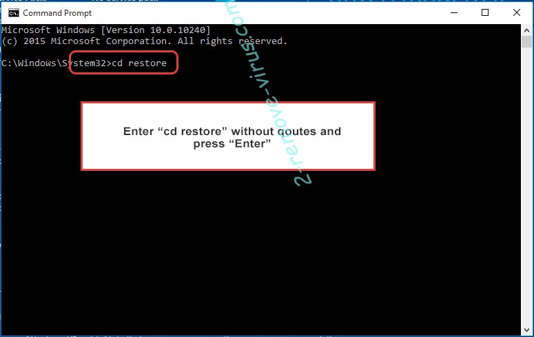 Uninstall Cccmn Ransomware - command prompt restore