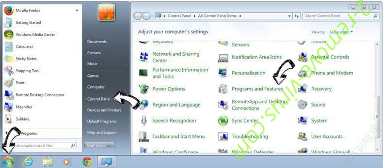 Uninstall Antivirus Security Pro from Windows 7