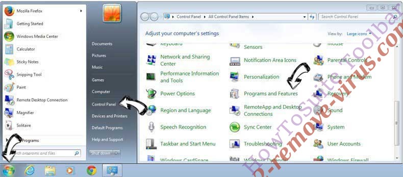 Uninstall Baidu Toolbar from Windows 7