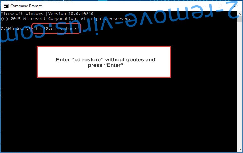 Uninstall .Adobe Virus - command prompt restore